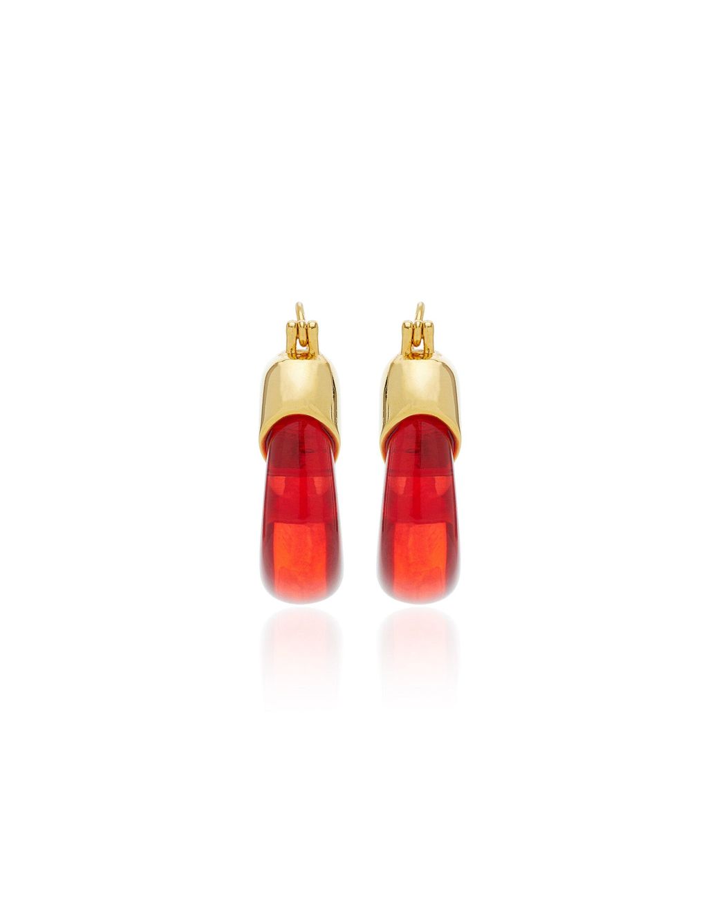 Lizzie Fortunato Red Mini Organic Hoop Earrings
