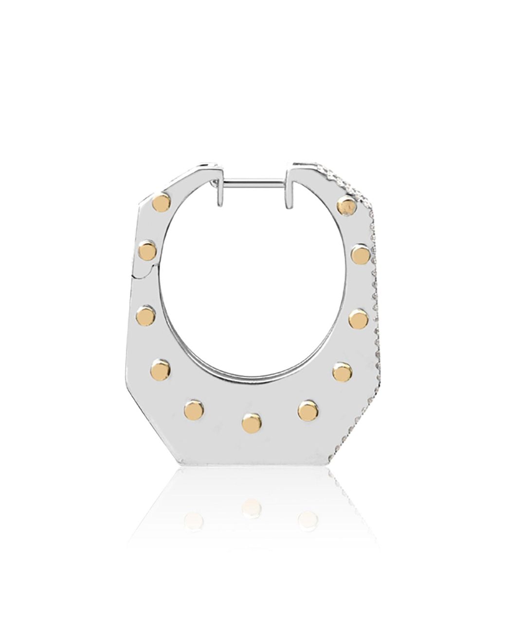 Rainbow K White 14K Cyborg Single Earring