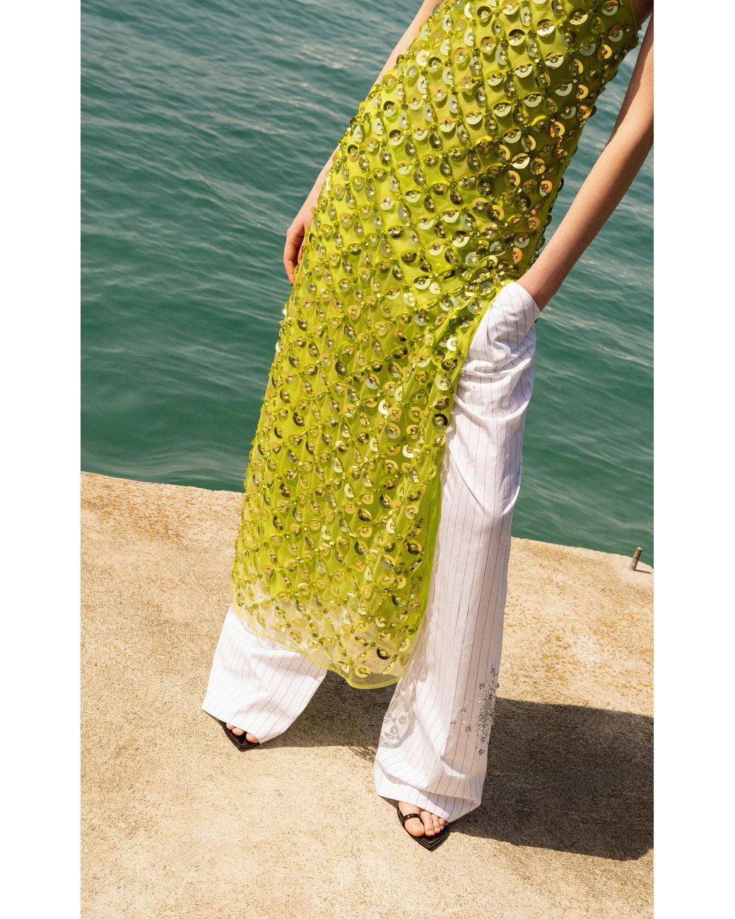 slim fit dress slacks Ellianna Floral Maxi Dress in Green main image 0