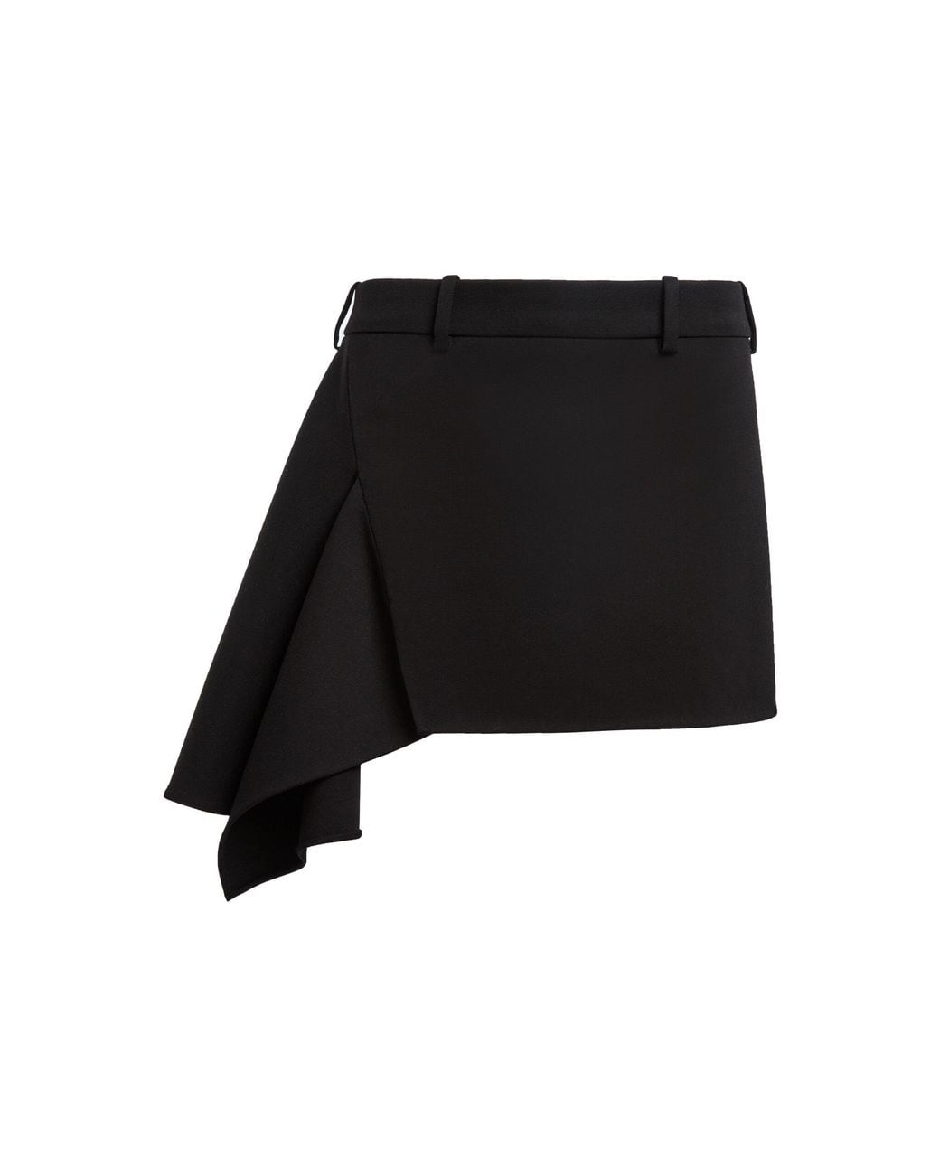 Givenchy Black Slashed Wool Mini Skirt