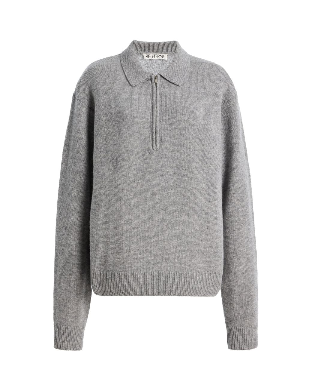 ÉTERNE Gray Blaise Cashmere Sweater