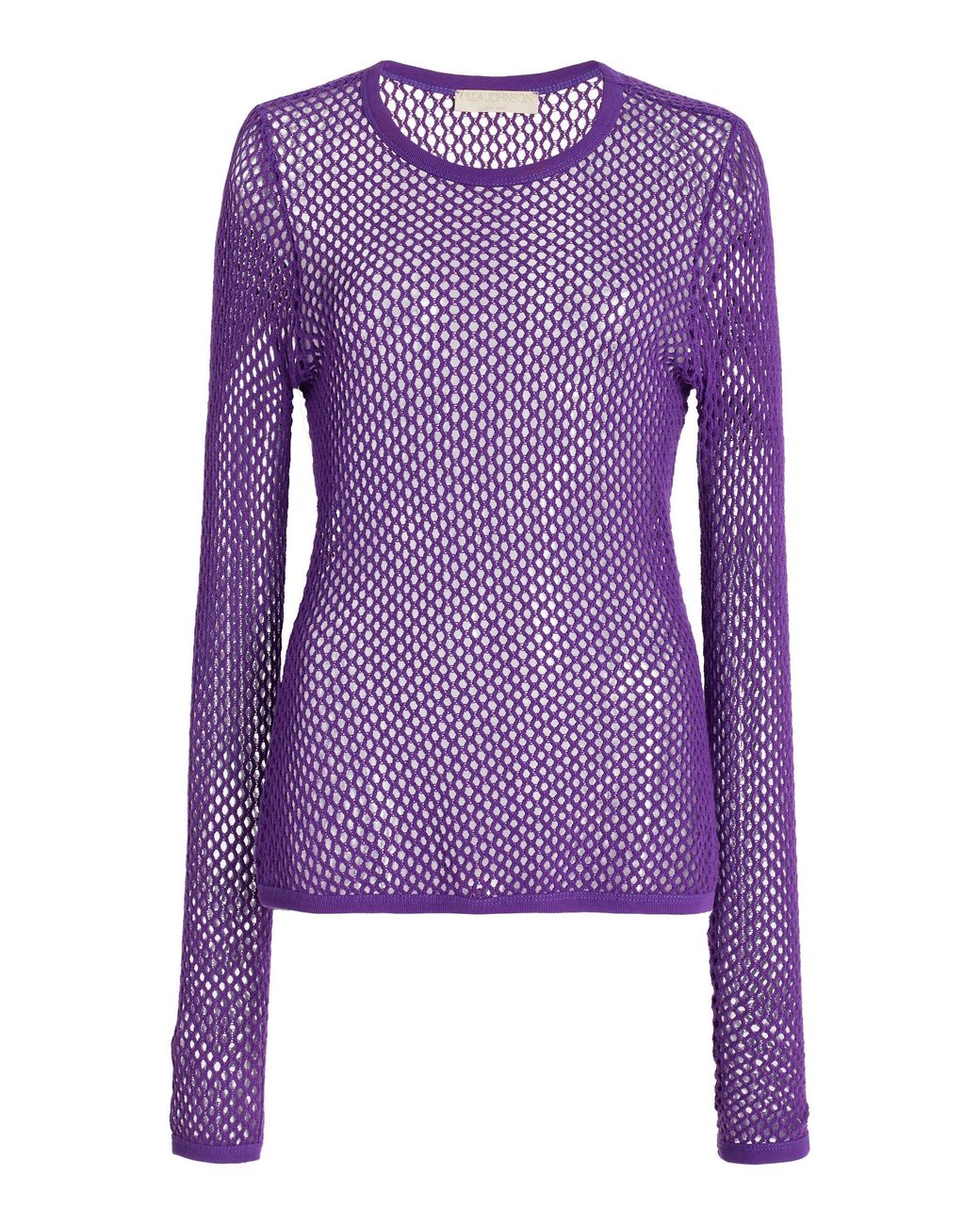 Ulla Johnson Rio Cotton Fishnet Top in Purple | Lyst Australia
