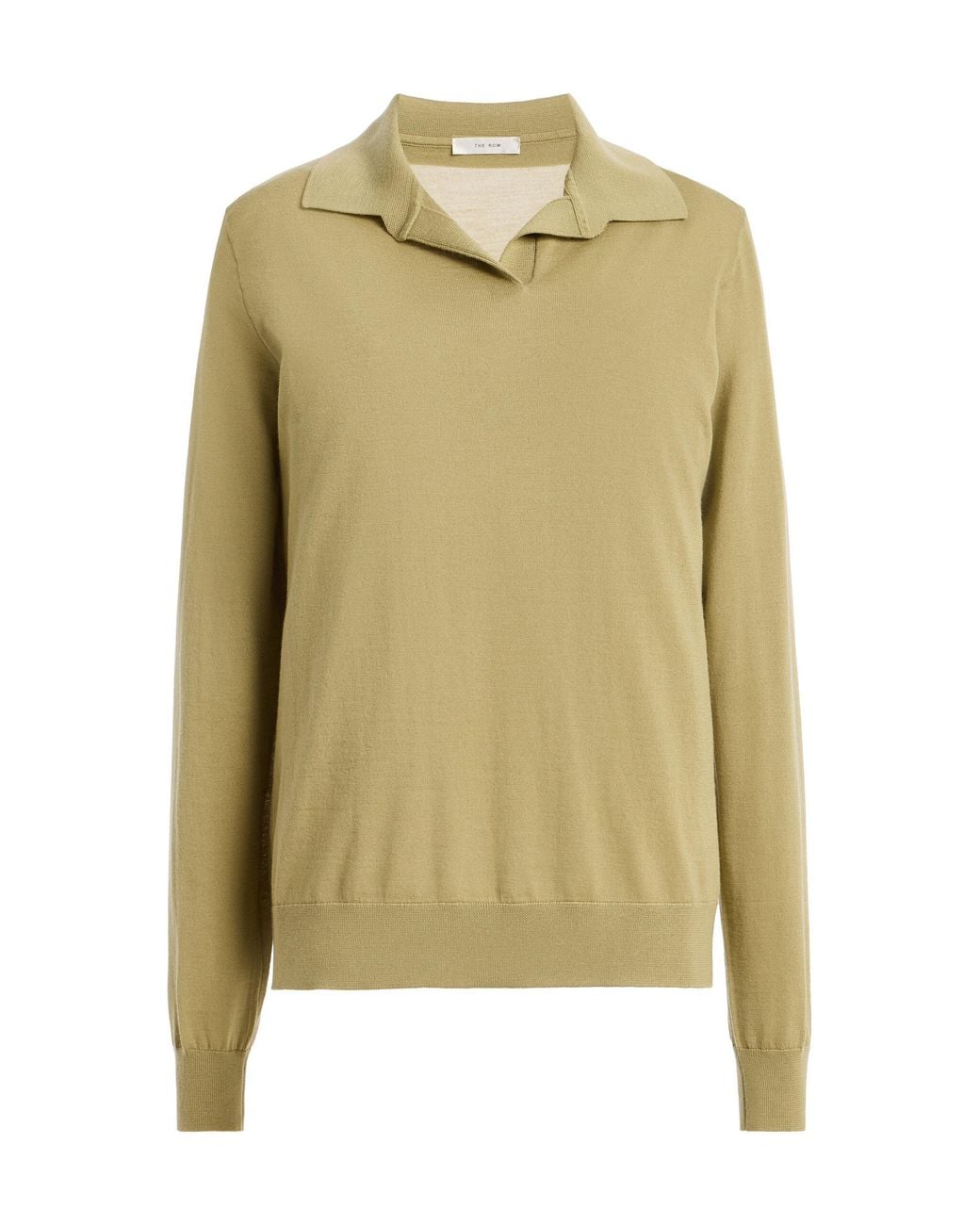 The Row Green Pauli Wool-Silk Top