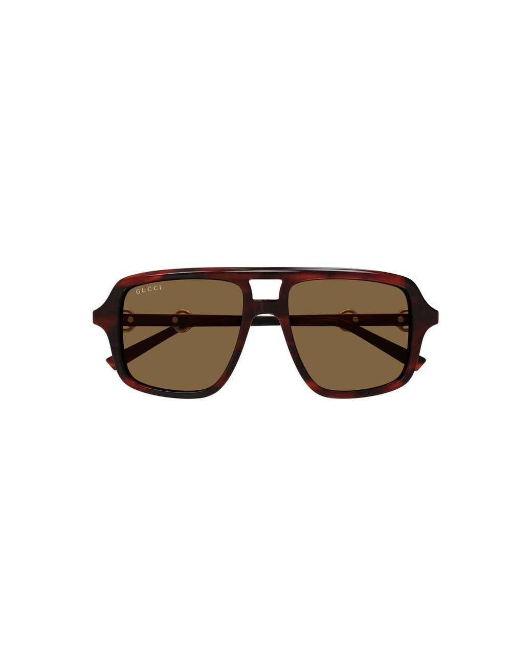 Gucci Brown Aviator-Frame Acetate Sunglasses