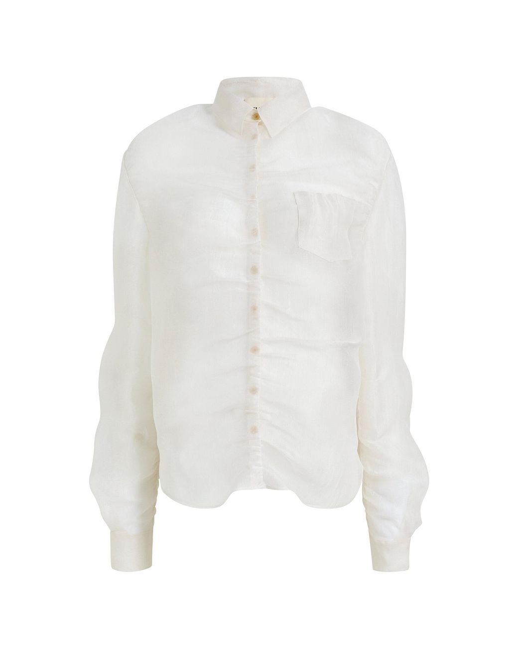 Khaite White Allie Silk Top