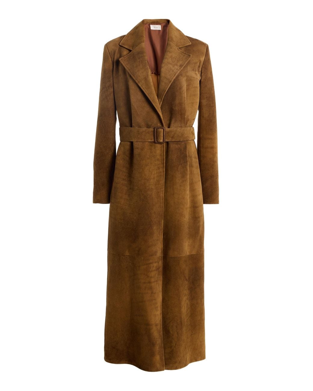 The Row Brown Raisa Suede Coat