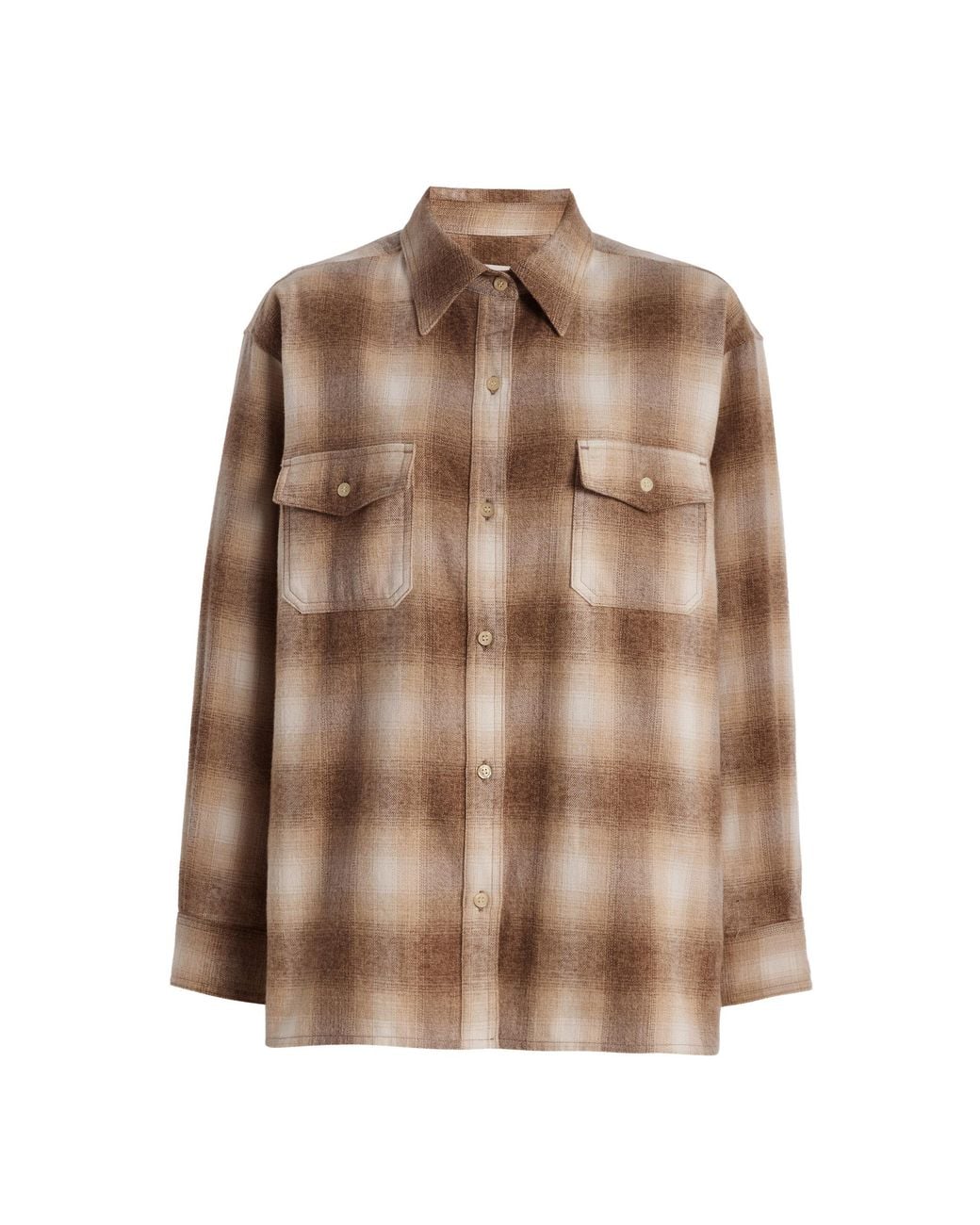 Citizens of Humanity Brown Kota Cotton Flannel Shirt