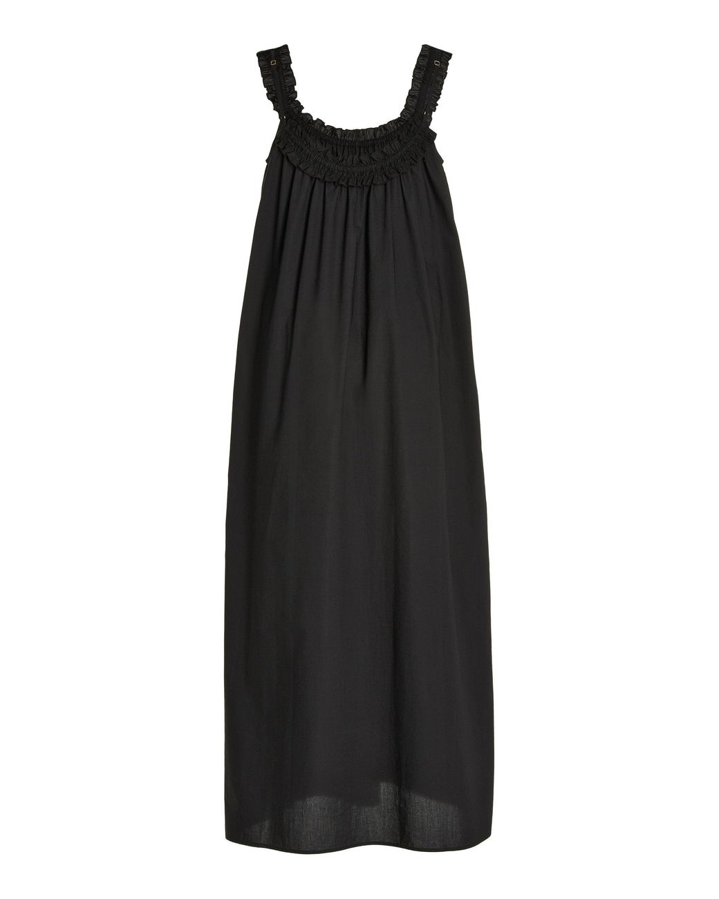 Bird & Knoll Hermione Cotton-poplin Maxi Dress in Black | Lyst