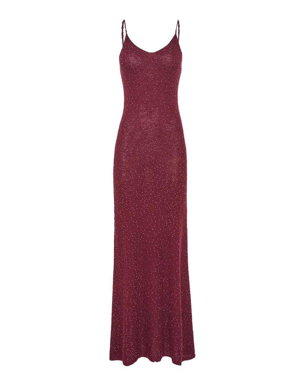 Gabriela Hearst Purple Florian Knit Maxi Slip Dress