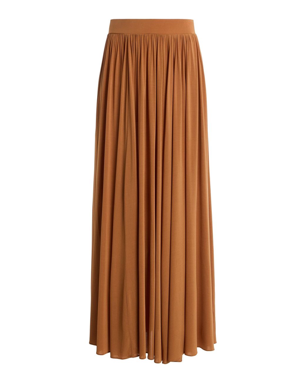 Zimmermann Brown Gathered Crepe Maxi Skirt