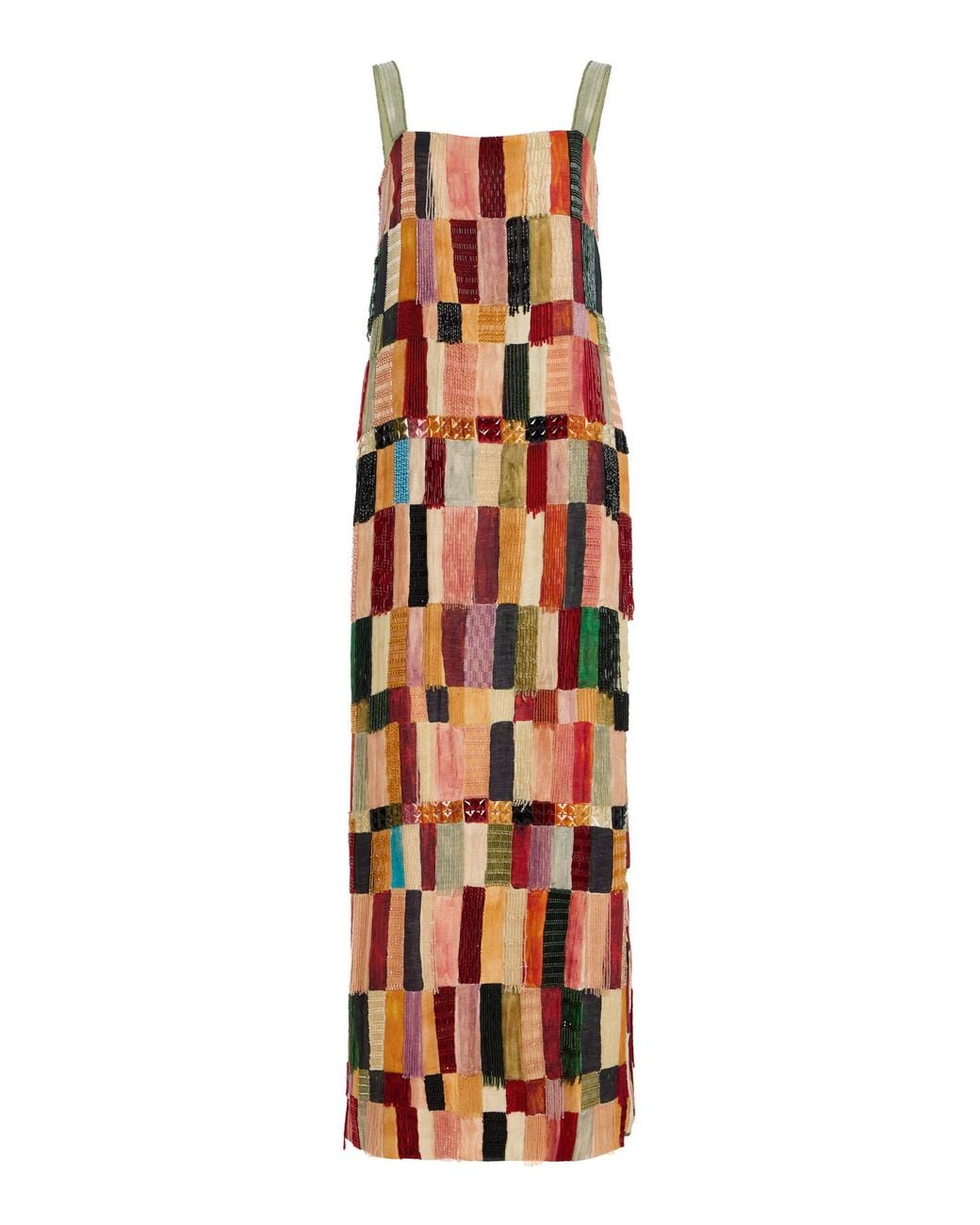 ALMAIS Marjorelle Embellished Linen-Silk Midi Dress in Gray | Lyst ALMAIS Marjorelle Embellished Linen-Silk Midi Dress in Gray | Lyst