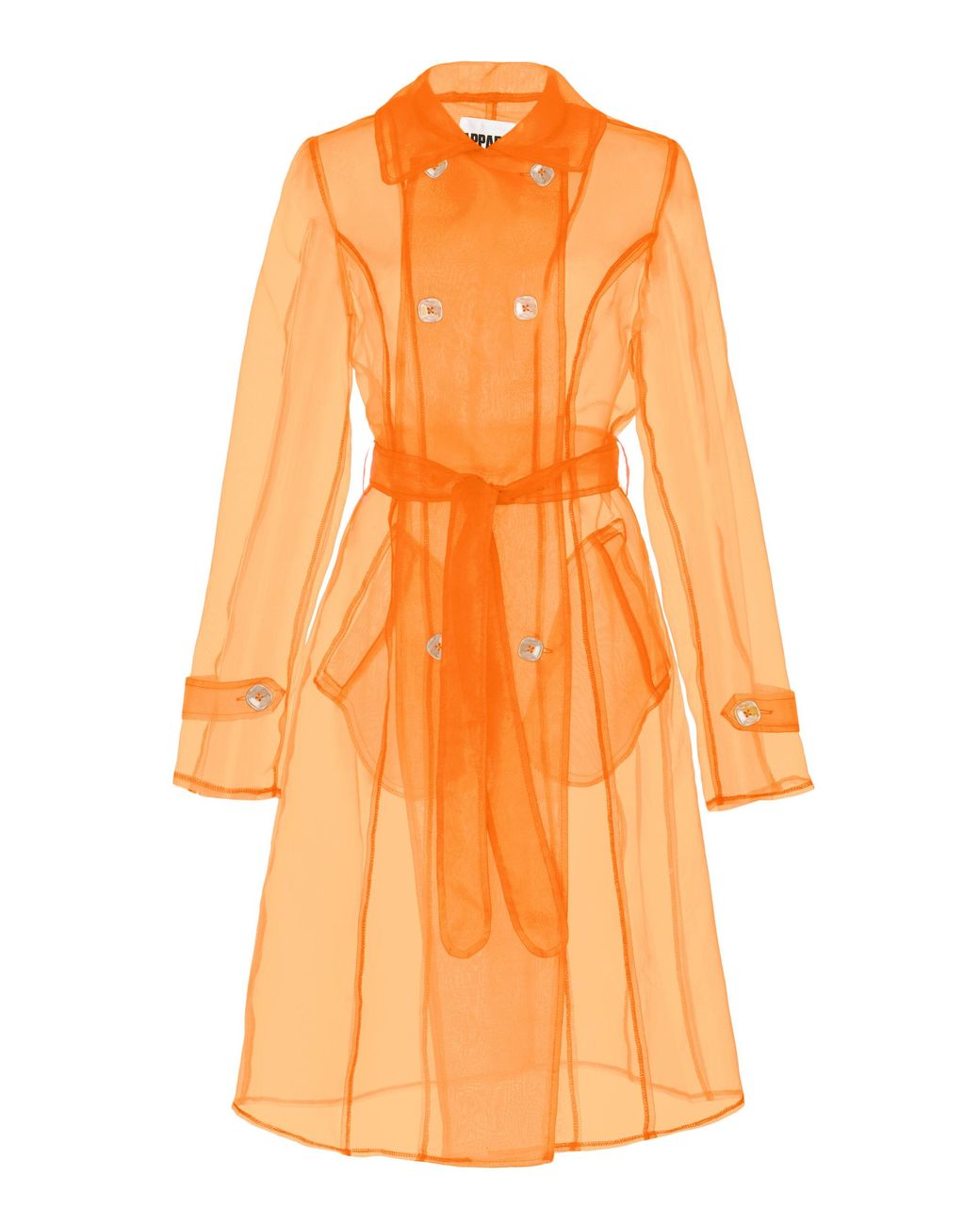 Apparis Oliva Organza Sheer Trench Coat in Orange Lyst