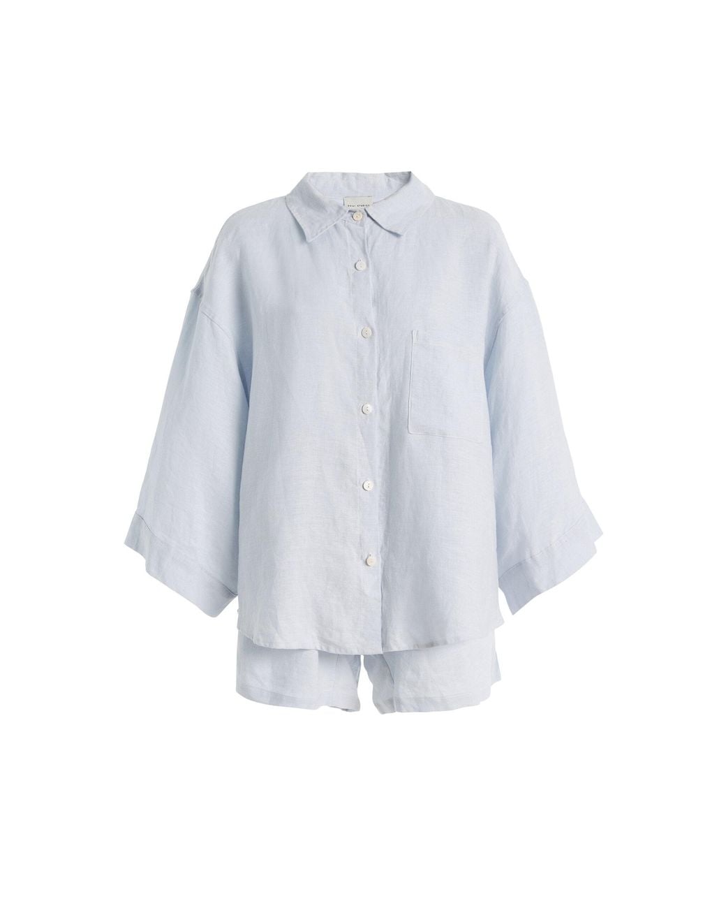 Deiji Studios White 03 Linen Short Set