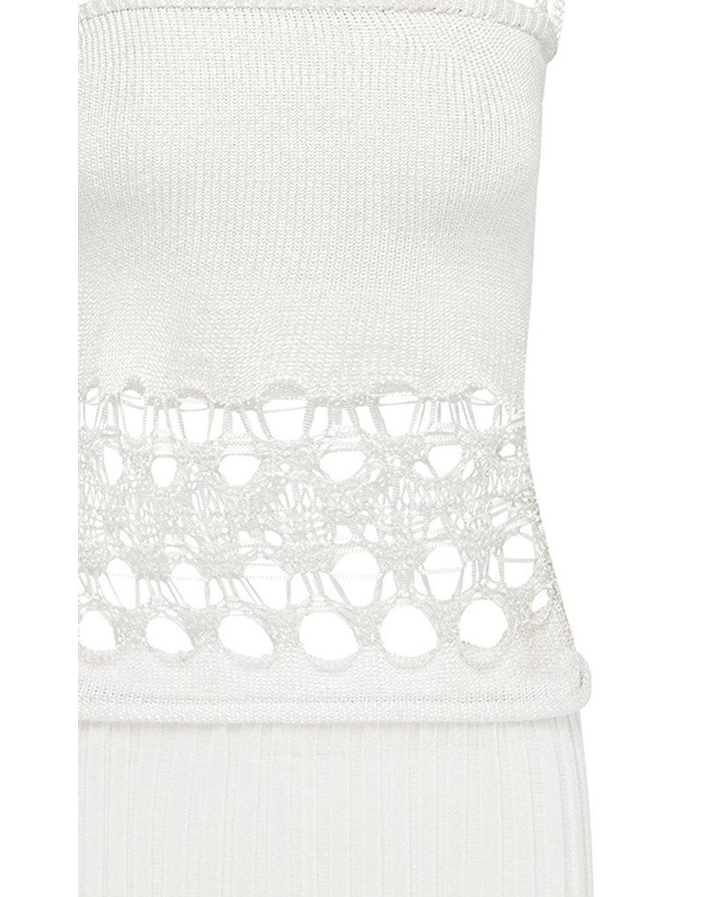 Christopher Esber Crochet-detailed Knit Maxi Dress in White | Lyst