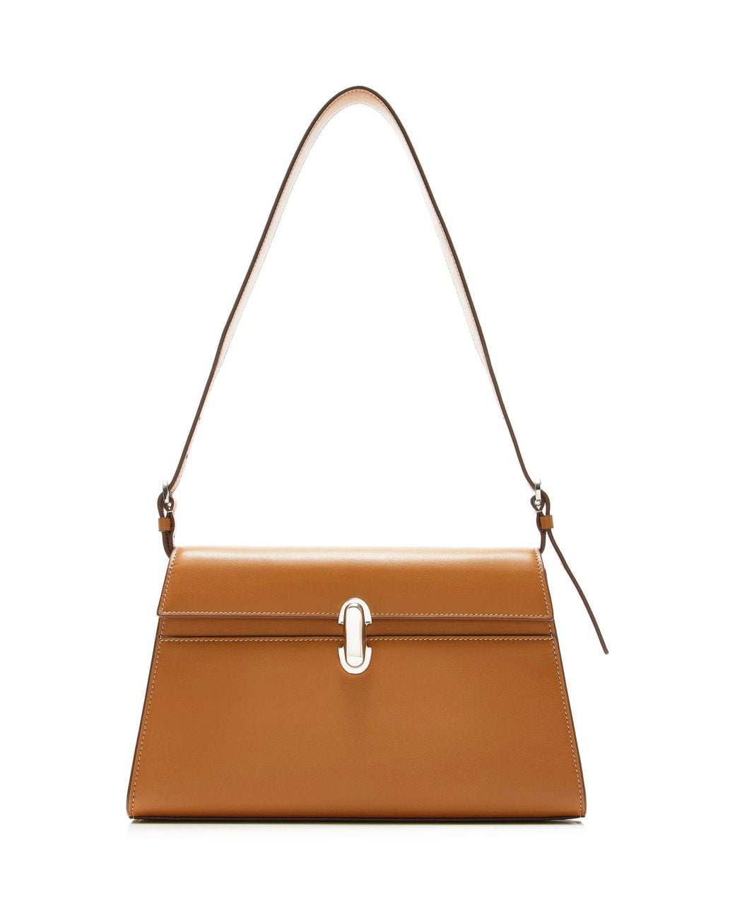 SAVETTE Brown The Symmetry Leather Shoulder Bag