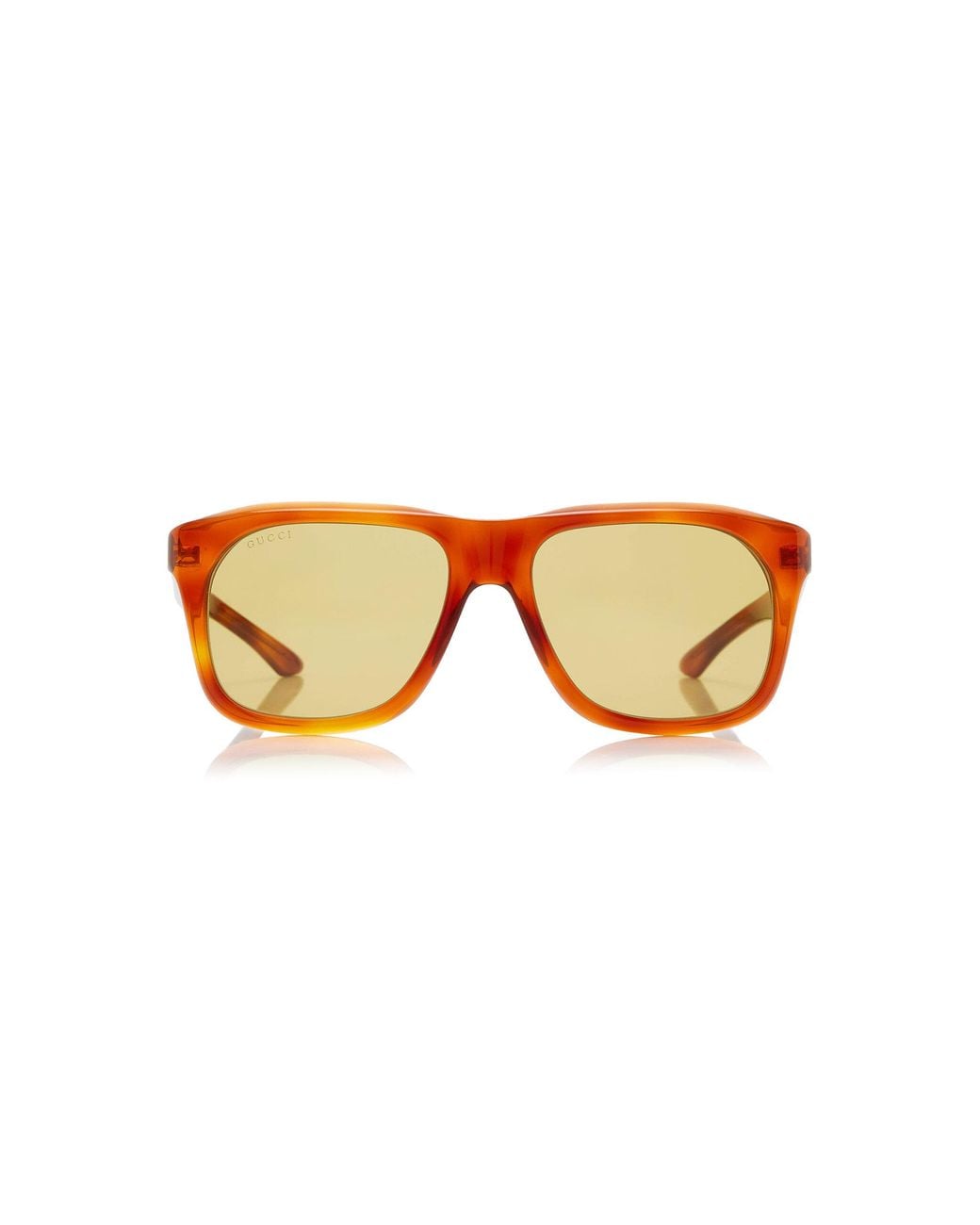 Gucci Orange Square-Frame Acetate Sunglasses