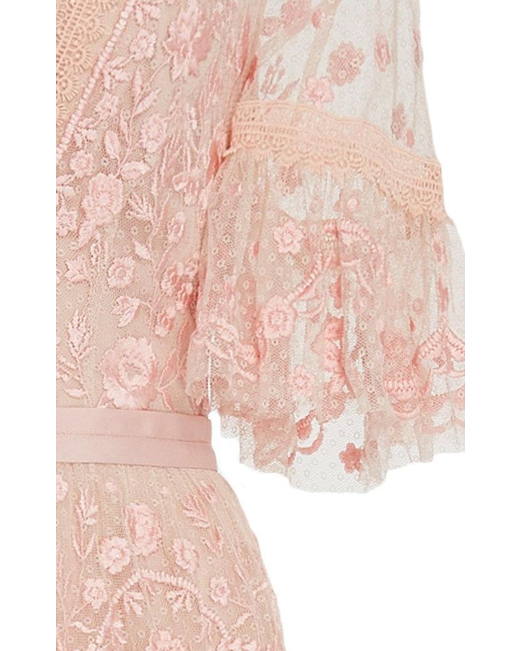 chinese dress ladies Midsummer Shimmer Floral Lace A-Line Dress Medium