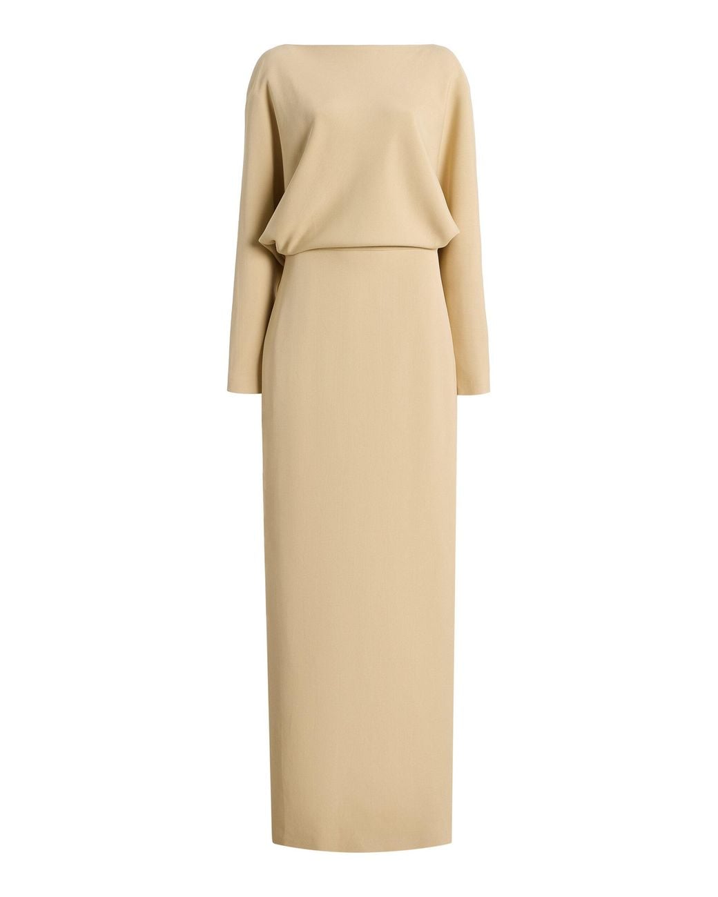 House of Dagmar Natural Billow Wool-Blend Maxi Dress