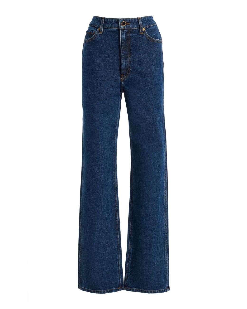 Khaite Blue Danielle Stretch High-Rise Stovepipe Jeans
