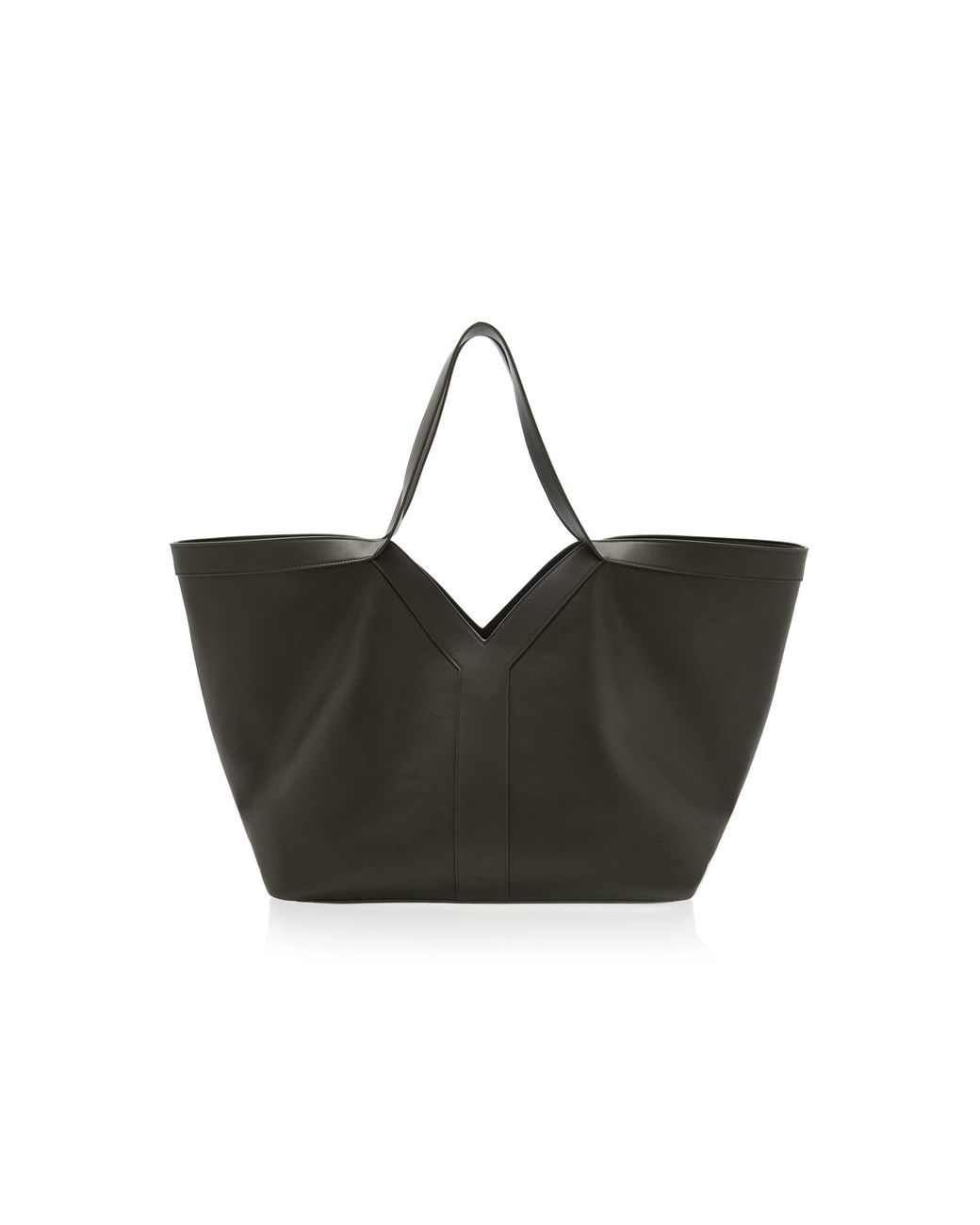 Saint Laurent Brown Large Y Leather Tote Bag
