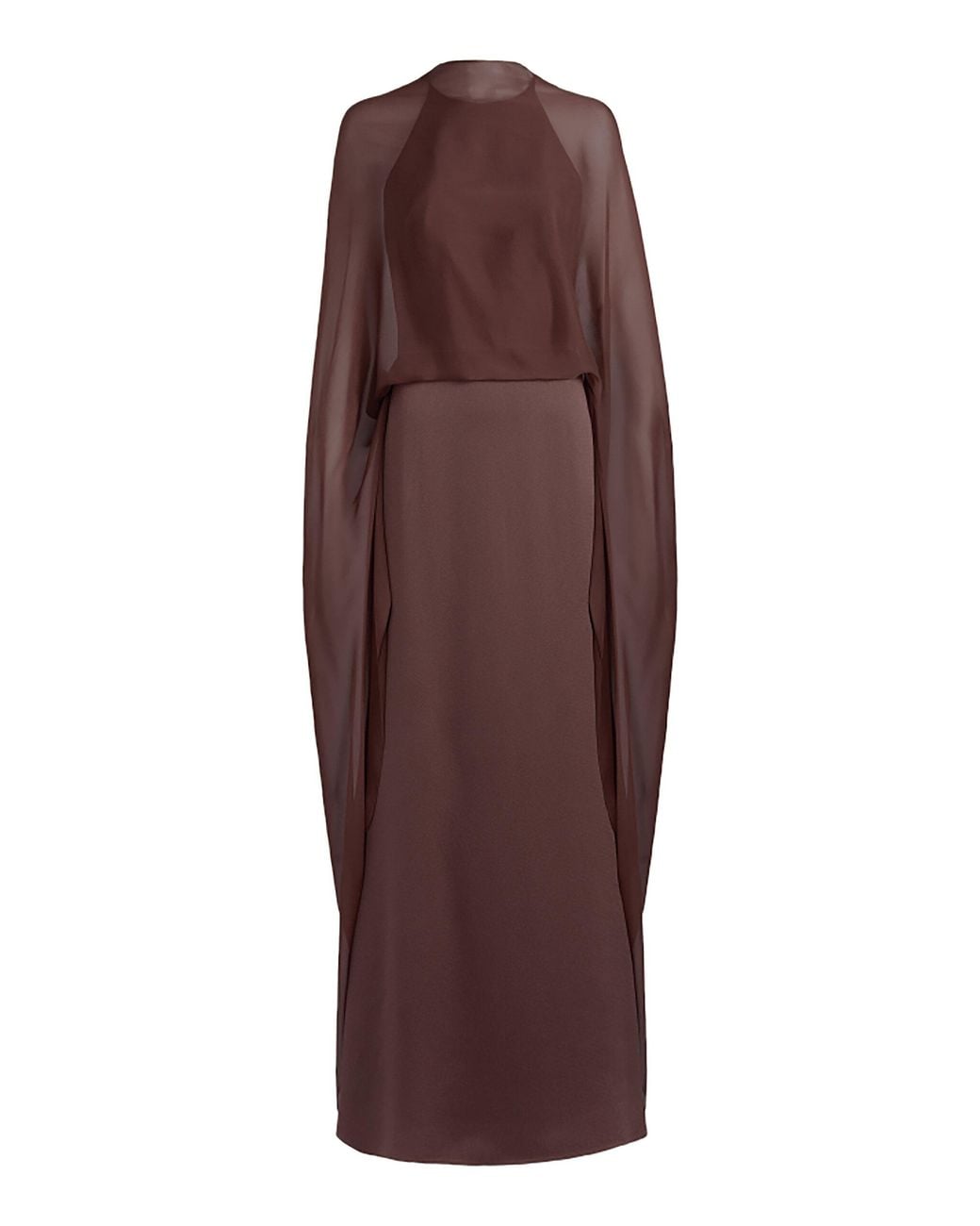 silvia tcherassi brown dress Kalina Silk-Blend Cape Maxi in Size:AU16 2020Dec16 8% Elastane Dry clean Colors Dress 3834 Foxy