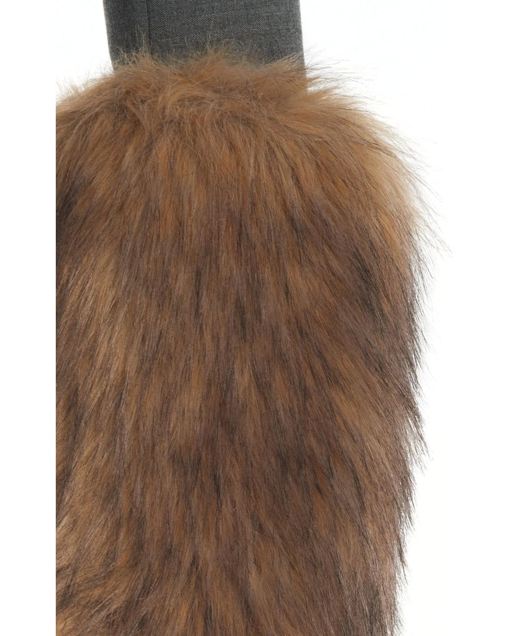 A.W.A.K.E. MODE Asymmetric Faux Fur-trimmed Jacket in Black