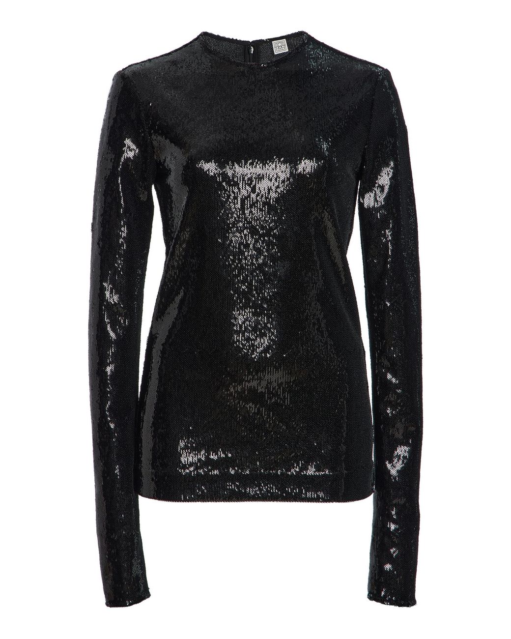 Totême Black Sequined Top