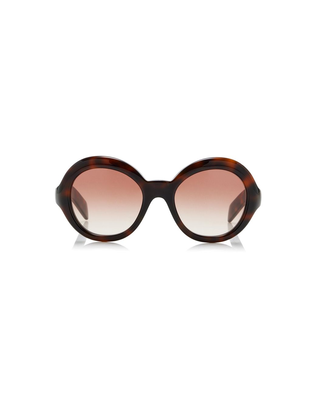 Prada Brown Round-Frame Acetate Sunglasses