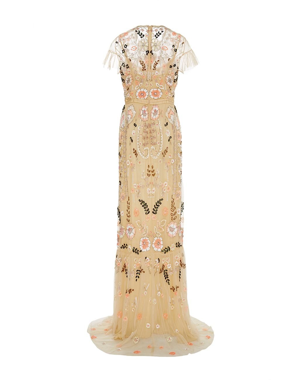 Needle Thread Dust Yellow Floral Embroidered Tiered Maxi Dress Lyst