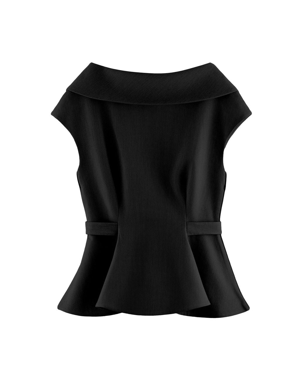 ARAKII Black Exclusive Peplum Satin Top