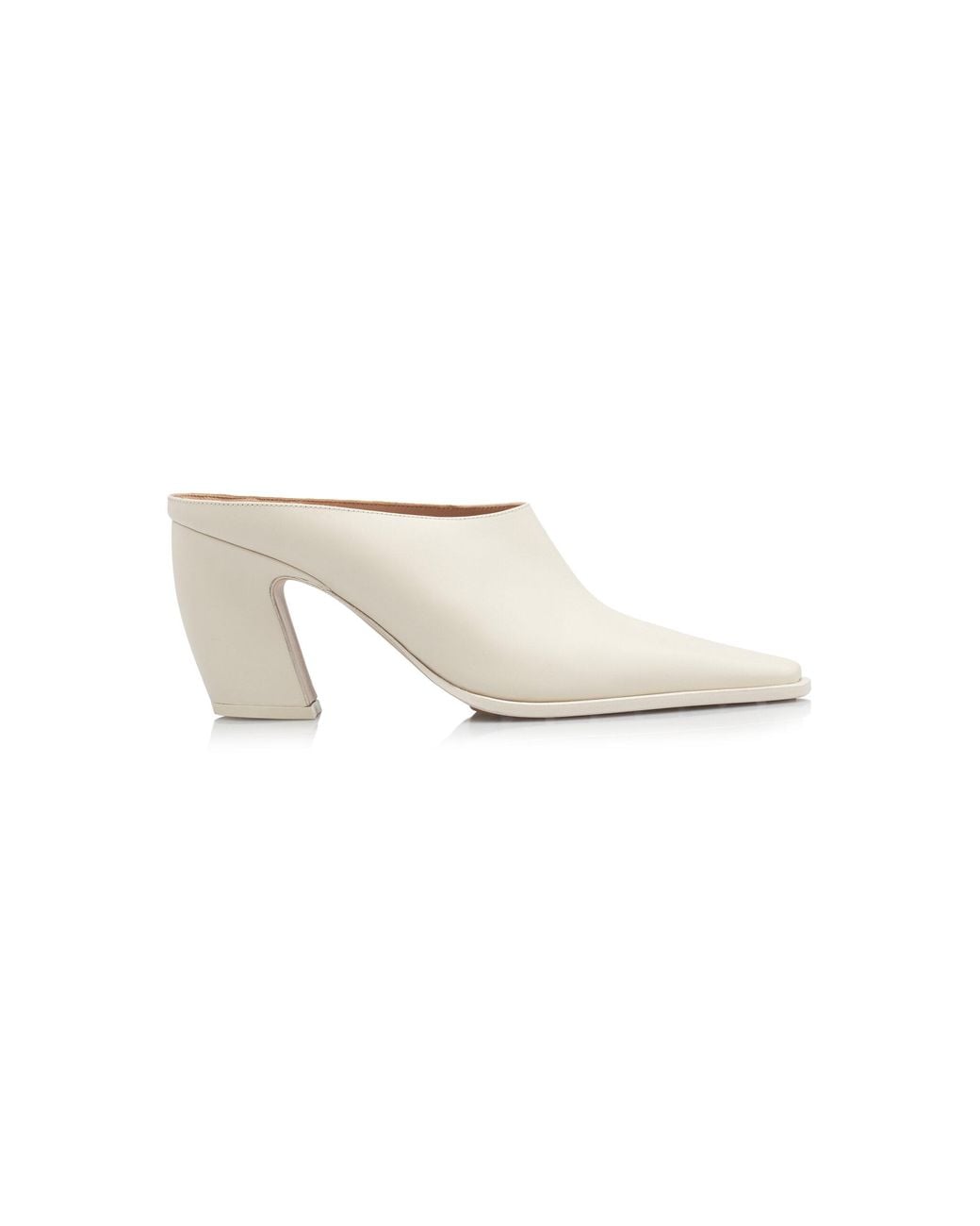Bottega Veneta Natural Tex Leather Mules