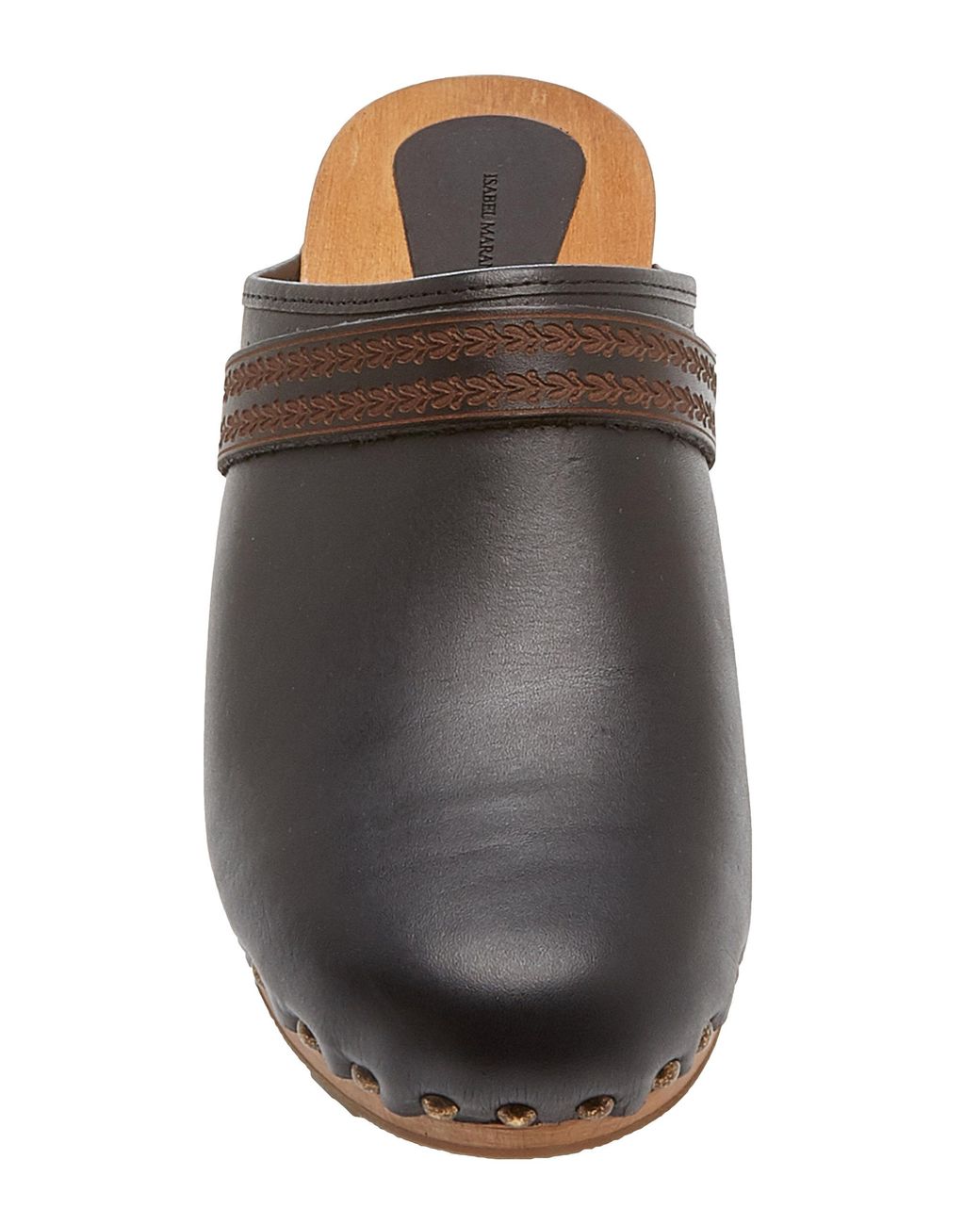 Isabel Marant Thalie Studded Leather Clogs in Black | Lyst
