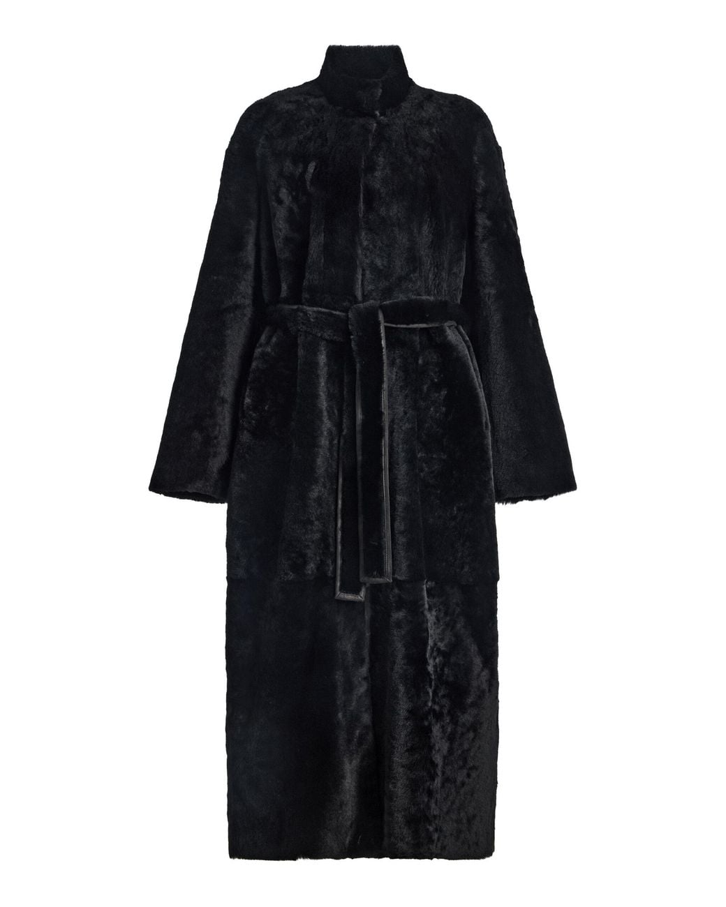 Nour Hammour Black Grace Leather Coat