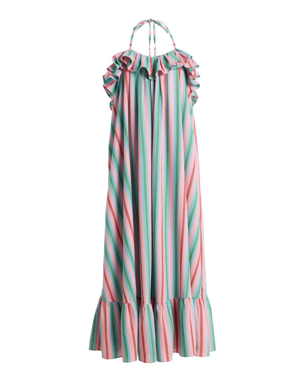 Marrakshi Life White Exclusive La Isla The Ruffled Cotton Slip Dress