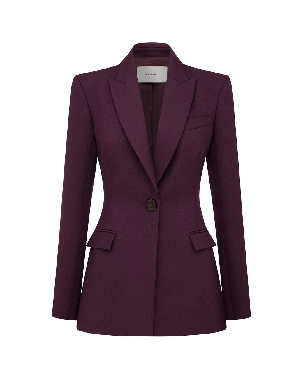 Alex Perry Purple Single Breasted Contour Blazer