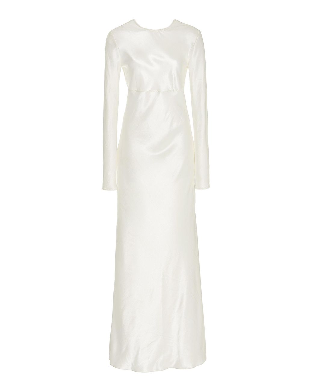 Anna October Sima Open-back Satin Maxi Dress in White | Lyst Canada