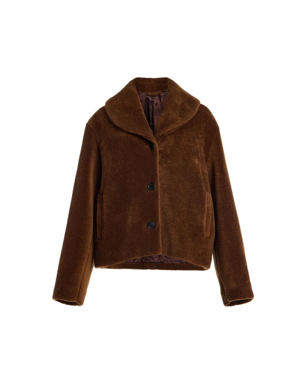 Kallmeyer Brown Marlie Shawl-Collar Wool Jacket