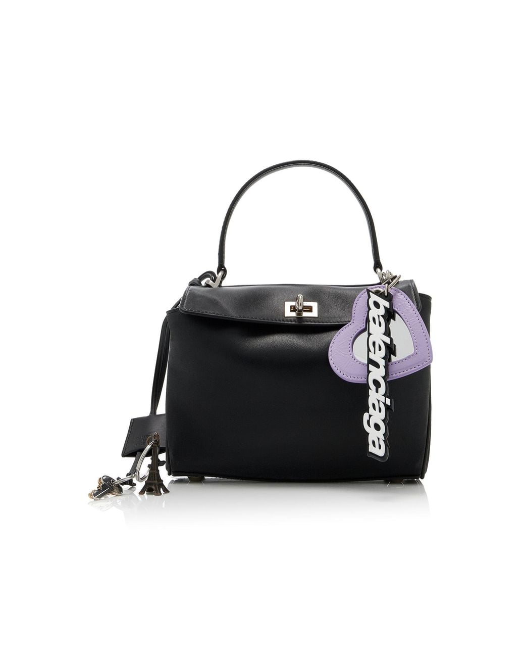 Balenciaga Black Rodeo Mini Leather Top Handle Bag