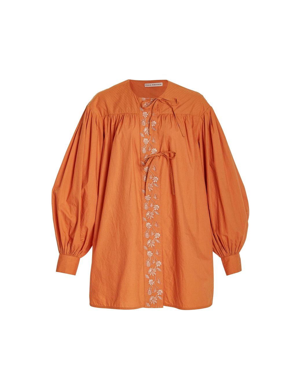 Ulla Johnson Scarlett Cotton Tunic Top in Orange | Lyst