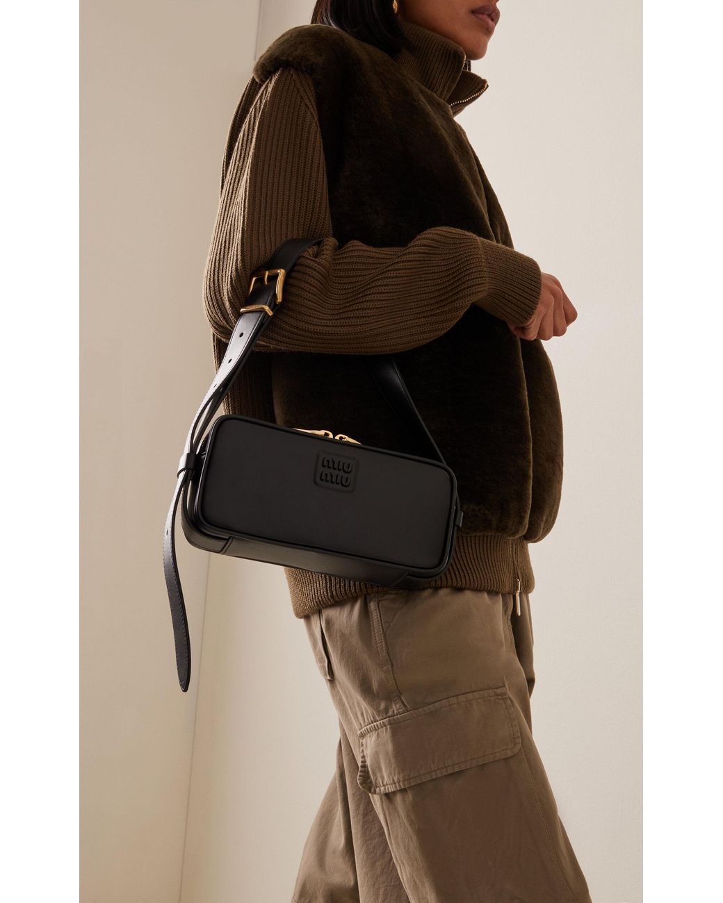 【MiuMiu】ペニー レザー バッグ FROM THE RUNWAY ランウェイ☆MiuMiu ミュウミュウ Penny ペニー レザーバッグ