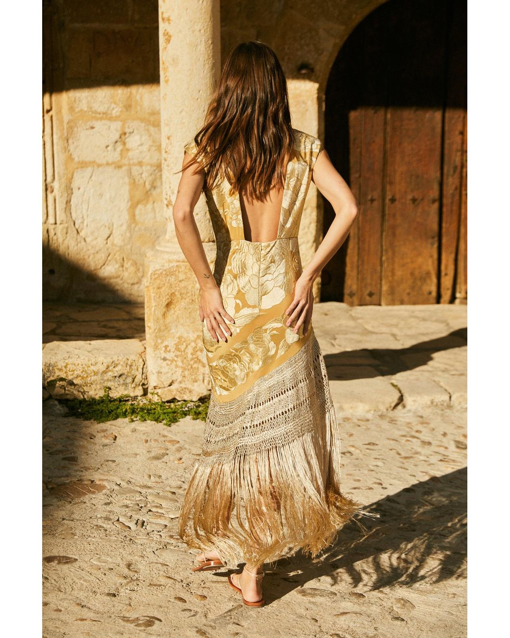 gold johanna ortiz dress Moon Goddess Ankle Dress | JOHANNA ORTIZ main image 1