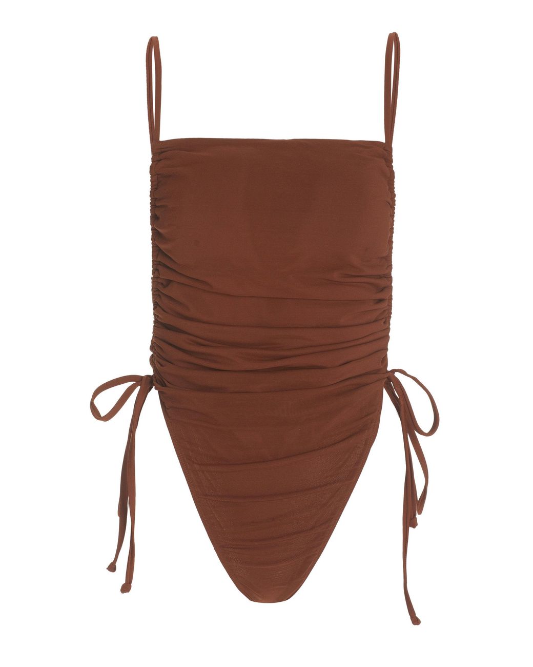 Andrea Iyamah Adan Ruched Onepiece Swimsuit in Brown Lyst