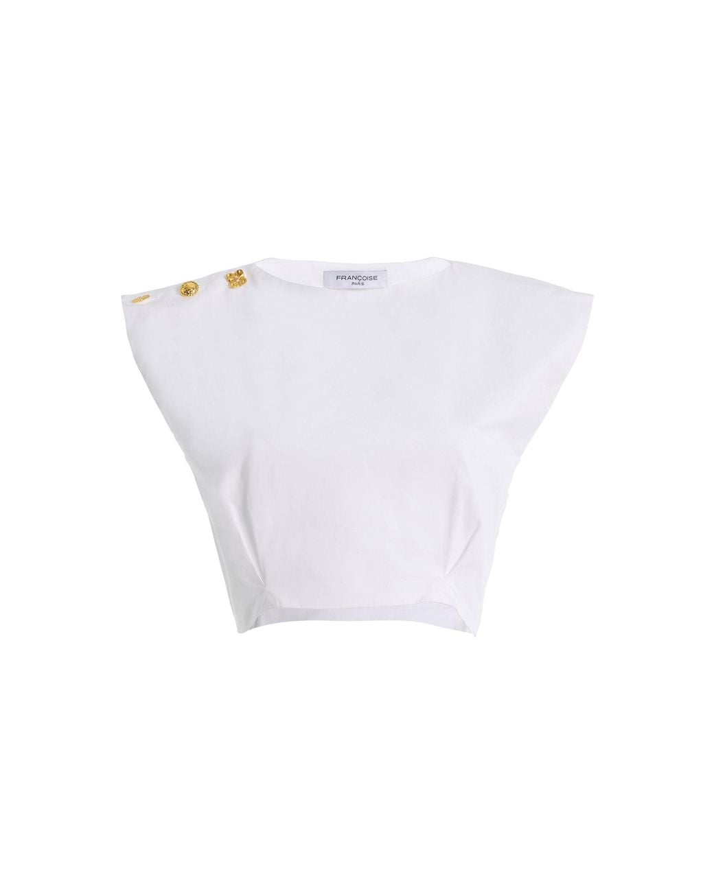 Franchise White Tallulah Embellished Cotton Top