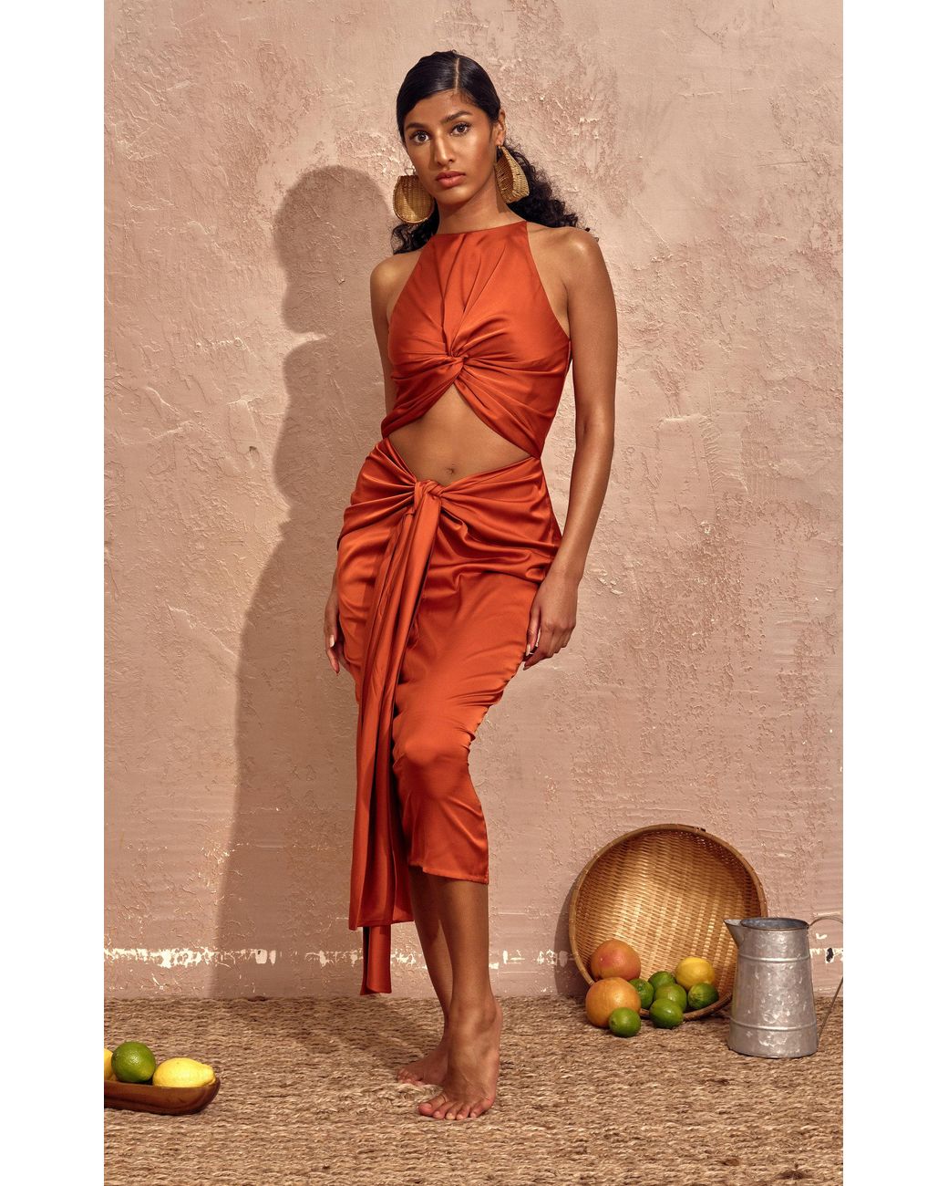 andrea iyamah reni midi dress Andrea Iyamah Reni Knotted Dress by n/a