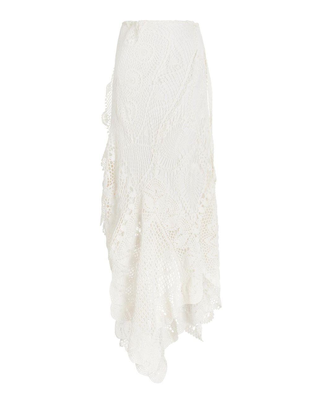 The Row Camile Crochet Cotton-silk Maxi Skirt in White | Lyst