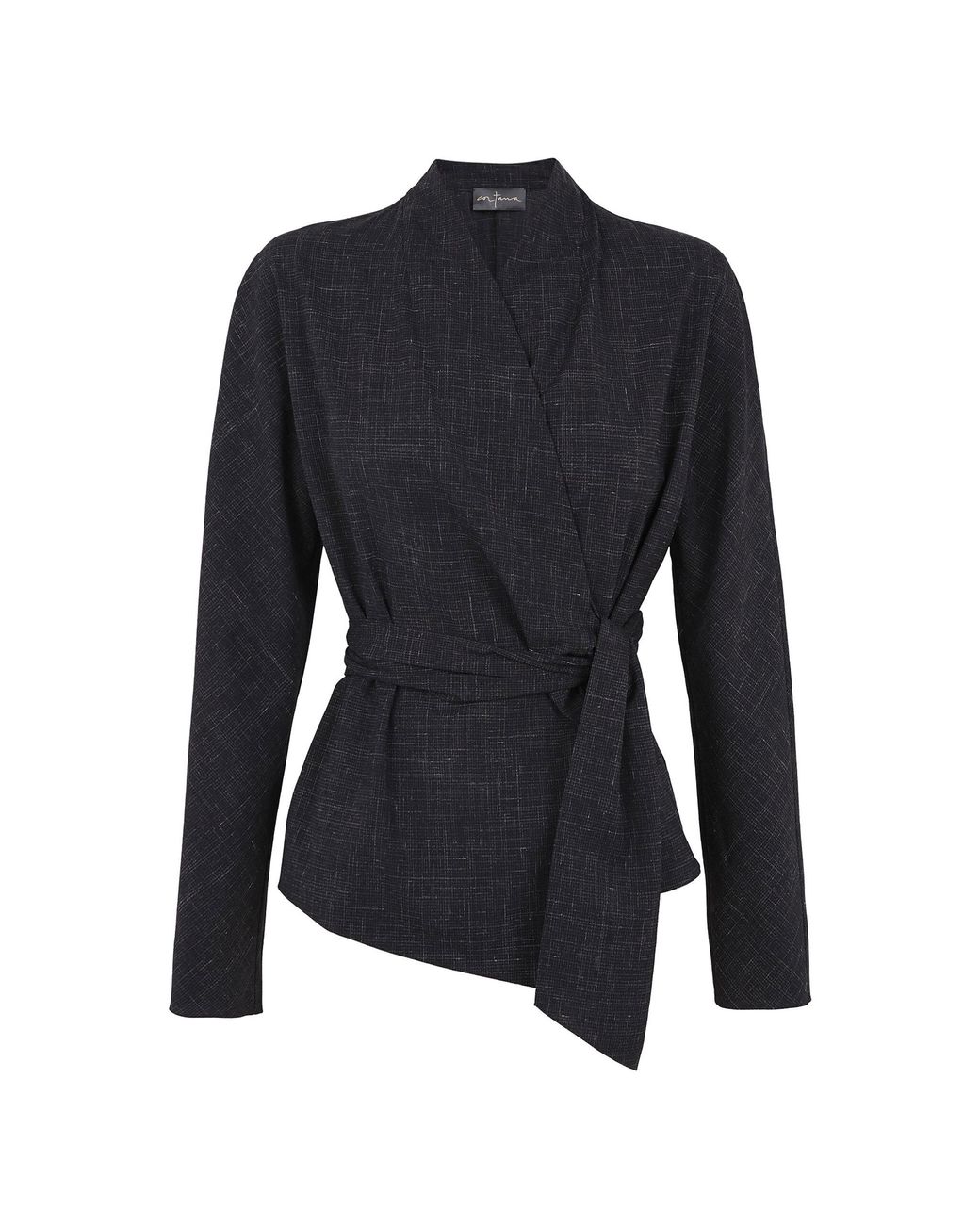 Cortana Black Tiempo Wool-Silk Jacket