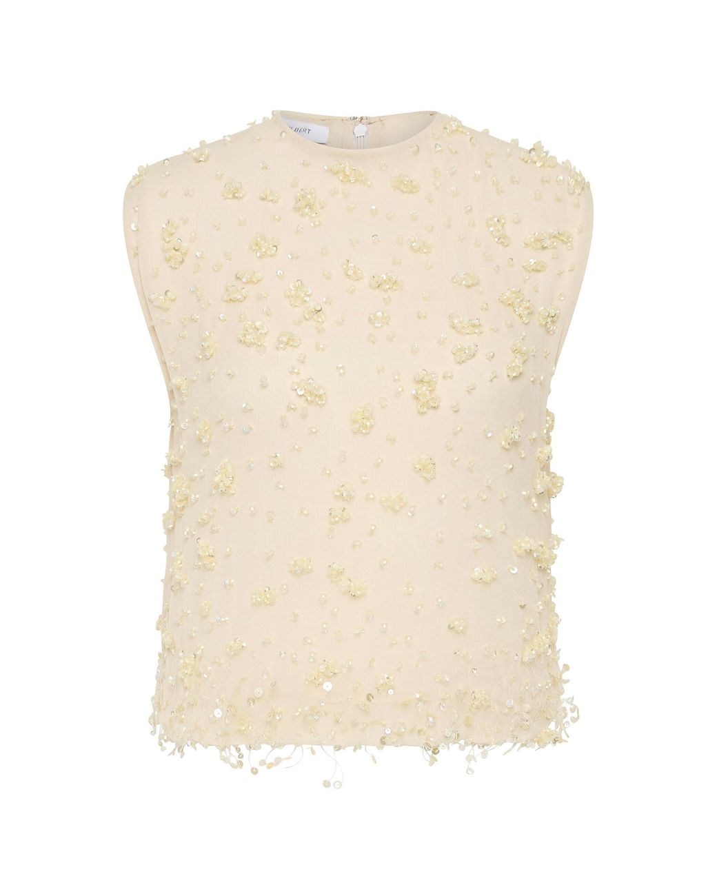 Rachel Gilbert Natural Anika Embellished Top