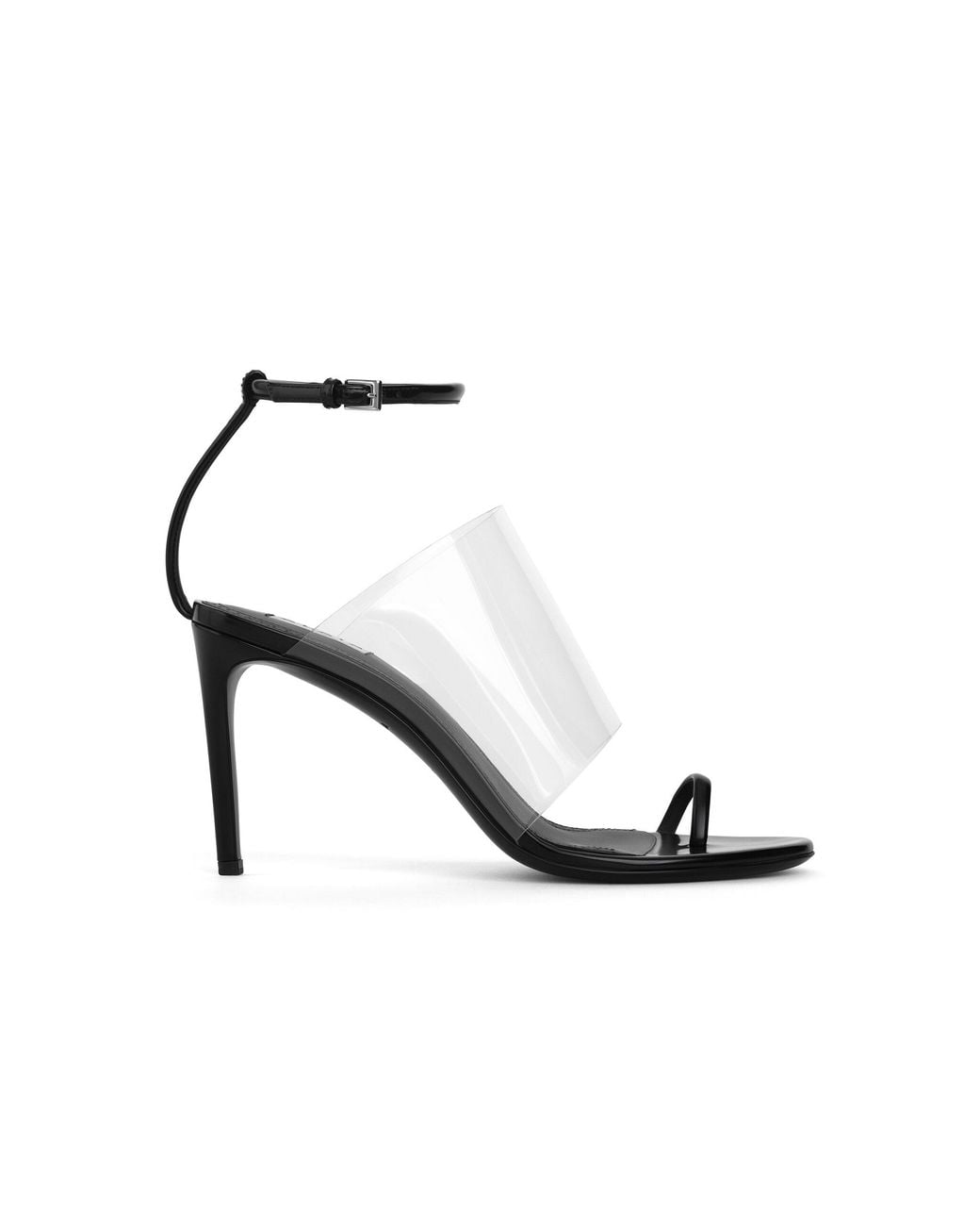 Alaïa White Asymmetric Pu-Leather Sandals
