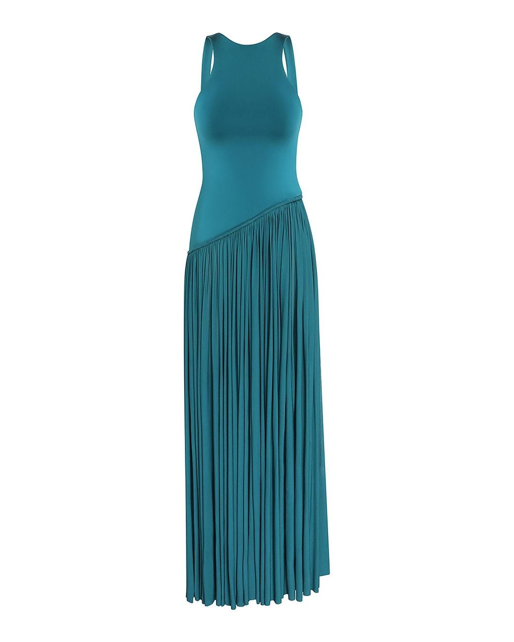Zimmermann Blue Luna Open-Back Jersey Maxi Dress