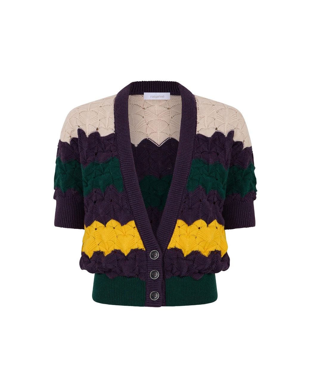 Rabanne Blue Patterned Merino-wool Top